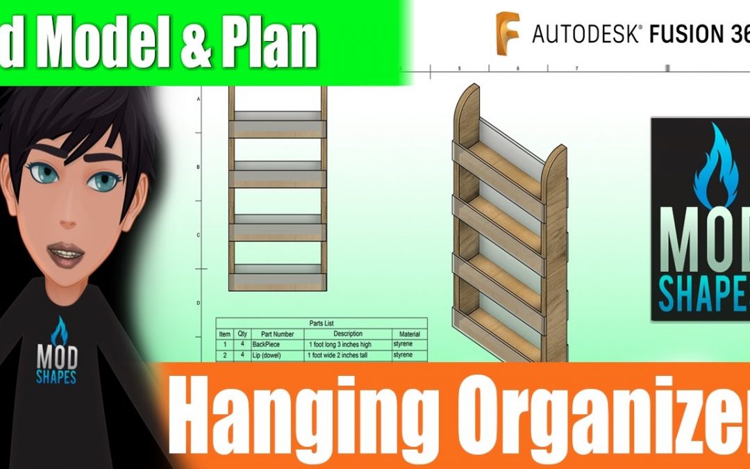 DIY 3d Model & Plan Hanging Wall Organizer
