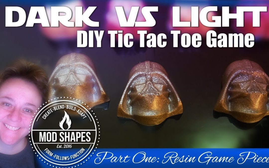 Dark Vs Light Tic Tac Toe Game!  Part One: Resin Game Pieces