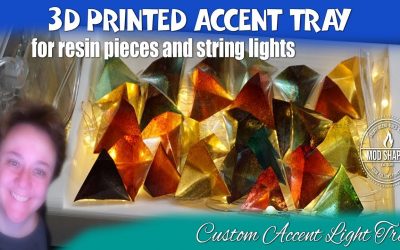 Make a 3D Printed Accent Tray With Resin Pieces & Led String Lights