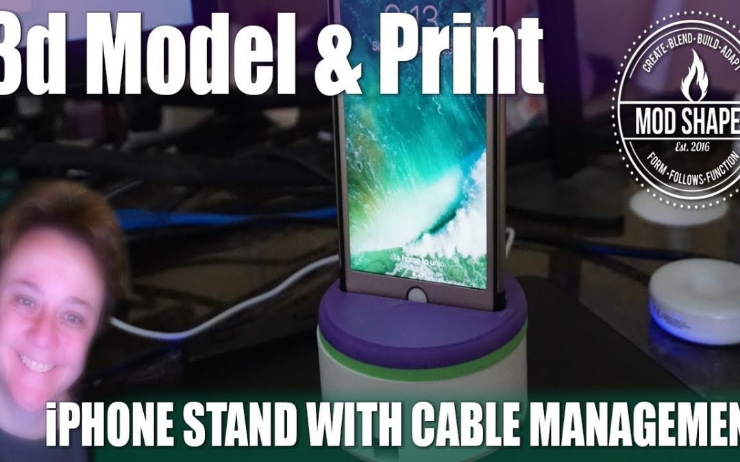 DIY 3d Printed iPhone Stand with Cable Management