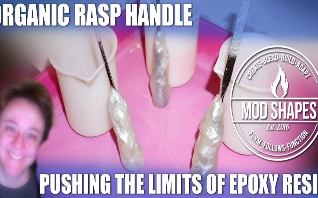 Custom Organic Handles HF Needle Rasps w/Epoxy Resin and Pearlx Pigment