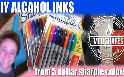 DIY Alcohol Inks w/ Sharpies & Rubbing Alcohol on 3d Print &  art Canvas