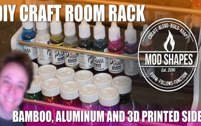 DIY Design Build Rack with Aluminum rods, Bamboo, & 3d Printed Sides