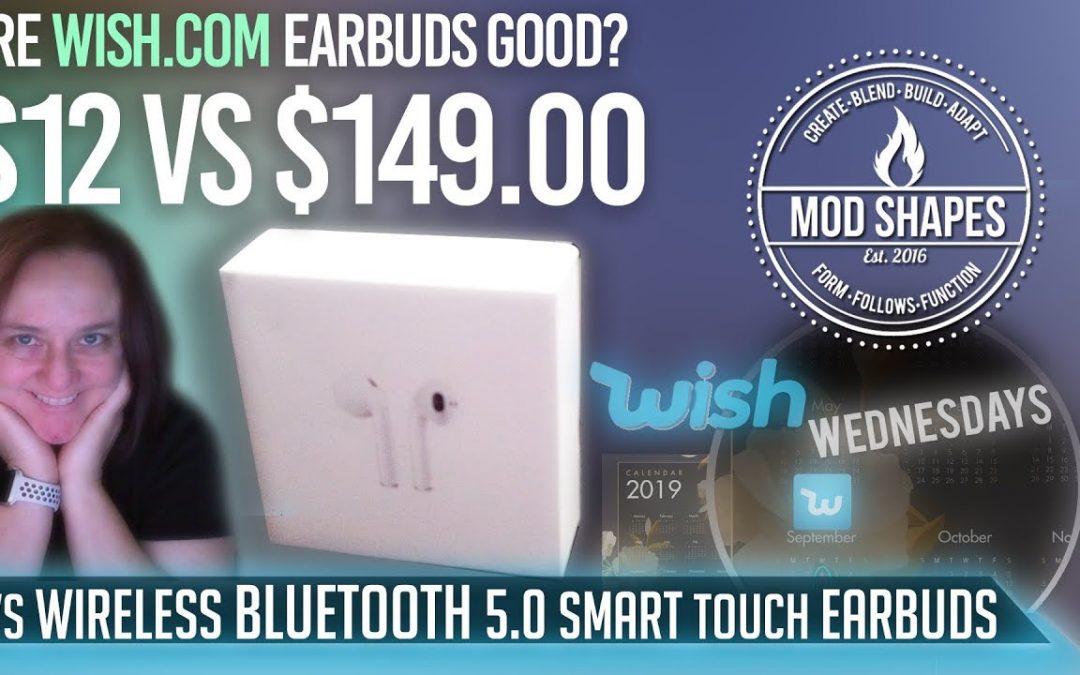 TWS Wireless Bluetooth 5 Smart Touch Earbuds + Cover - Wish Wednesday